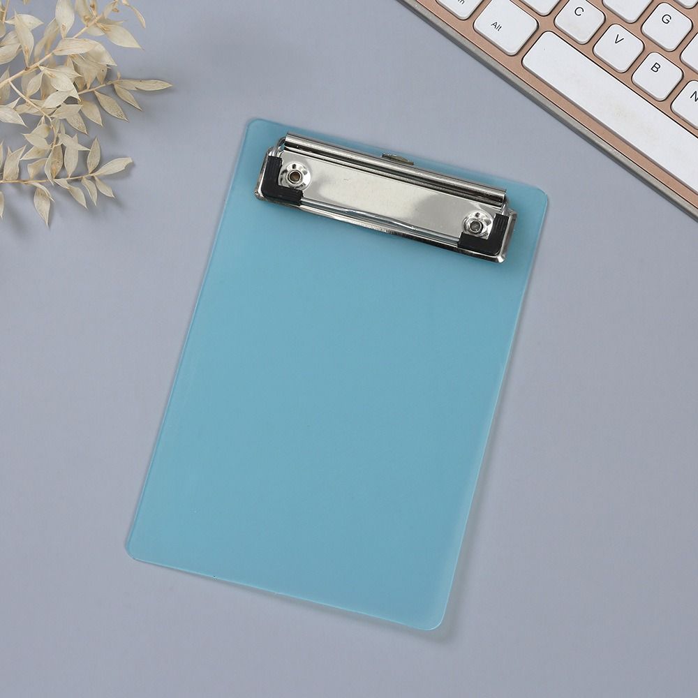 Portable Mini A6 File Folder Thick Durable Writing Clipboard With Low Profile Gold Clip Simple Paper Organizer