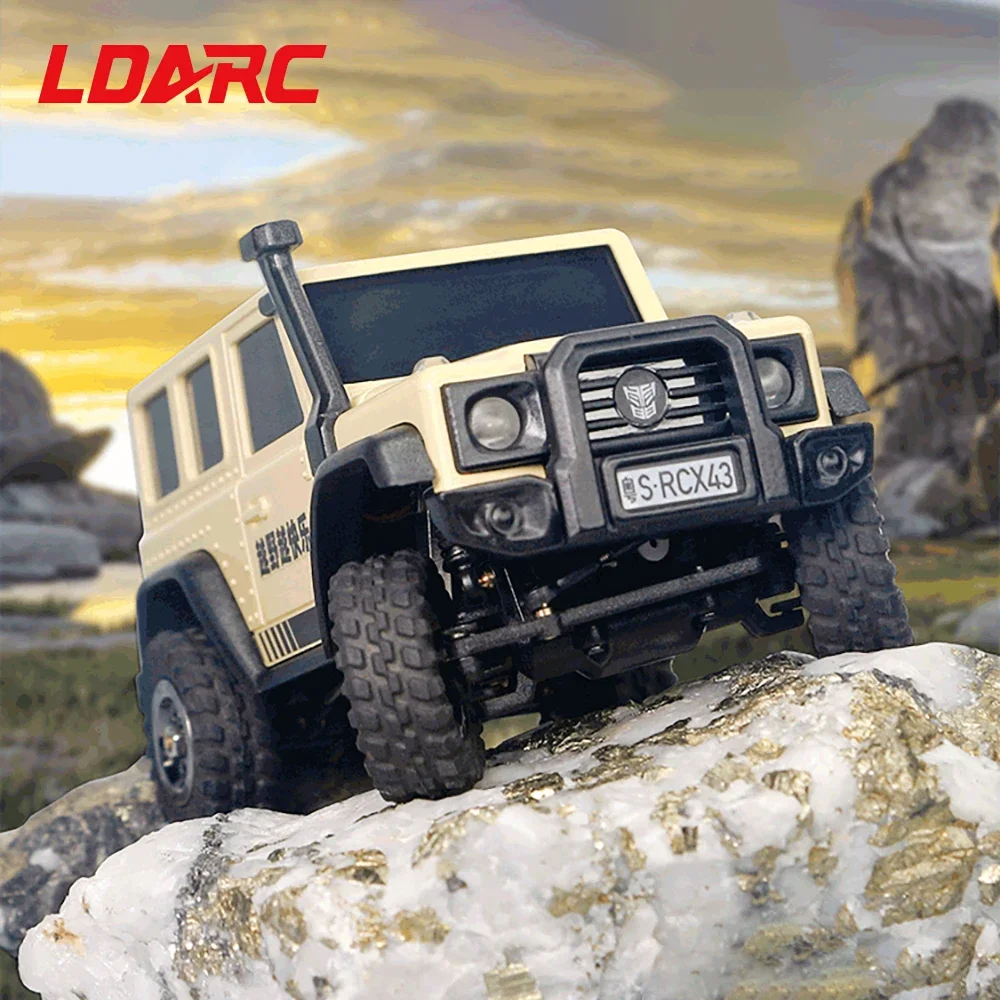 LDARC X43 Crawler RC Auto 1:43 RC Simulation Full Time RTR 4WD Fernbedienung Mini Kletterfahrzeug Erwachsene Kinderspielzeug