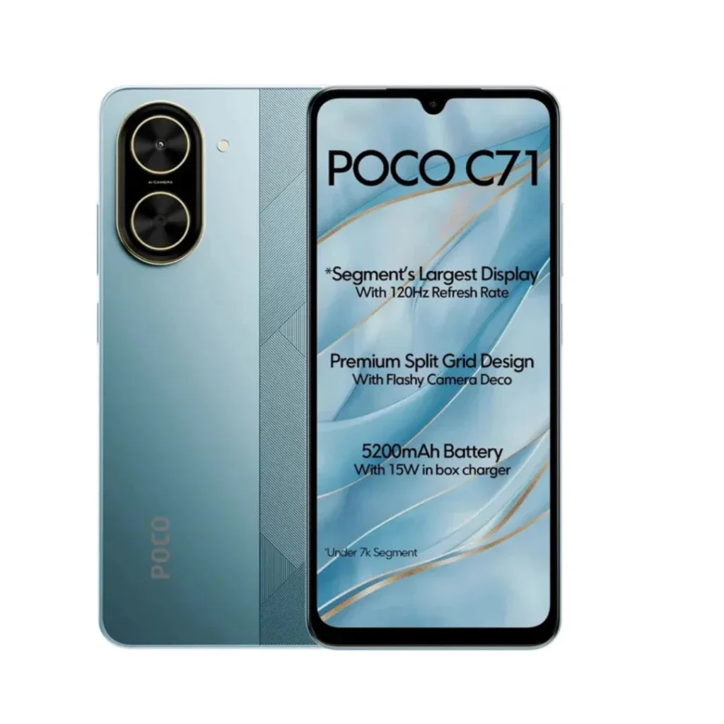Xiaomi Smartphone POCO C71 4GB RAM 128GB ROM 6,67 display 15W 32MP 5200 mAh Battery Global version