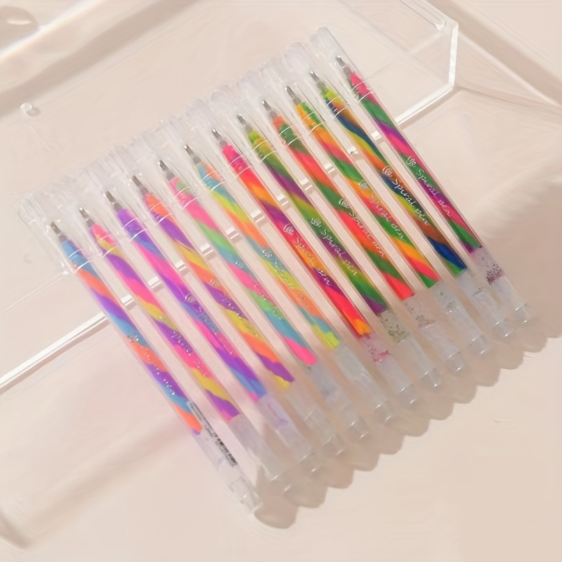 6 Colors Sparkly Gel Pens Fine Point Rainbow Gradient Pens For Highlighting On Markers Grip Colored Pencils
