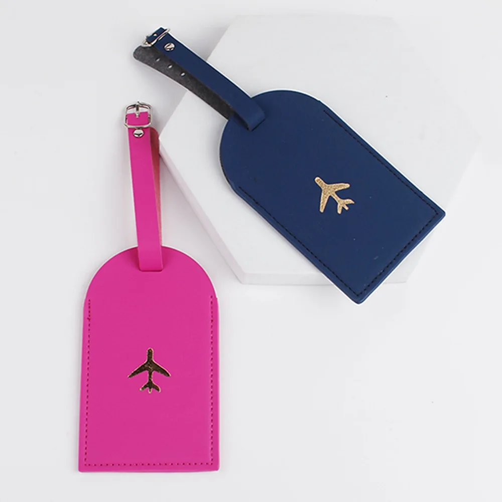 荷物タグスーツケース荷物ラベル PU レザー手荷物搭乗バッグタグポータブル旅行アクセサリー名 ID アドレスホルダー