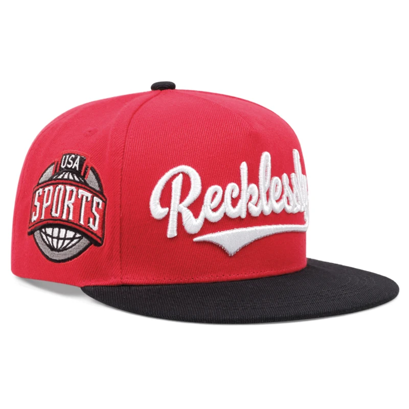2024 새로운 패션 Reeklessly 미국 자수 남자 여자 야구 모자 힙합 스포츠 캐주얼 트럭 모자 Snapback 야외 태양 모자