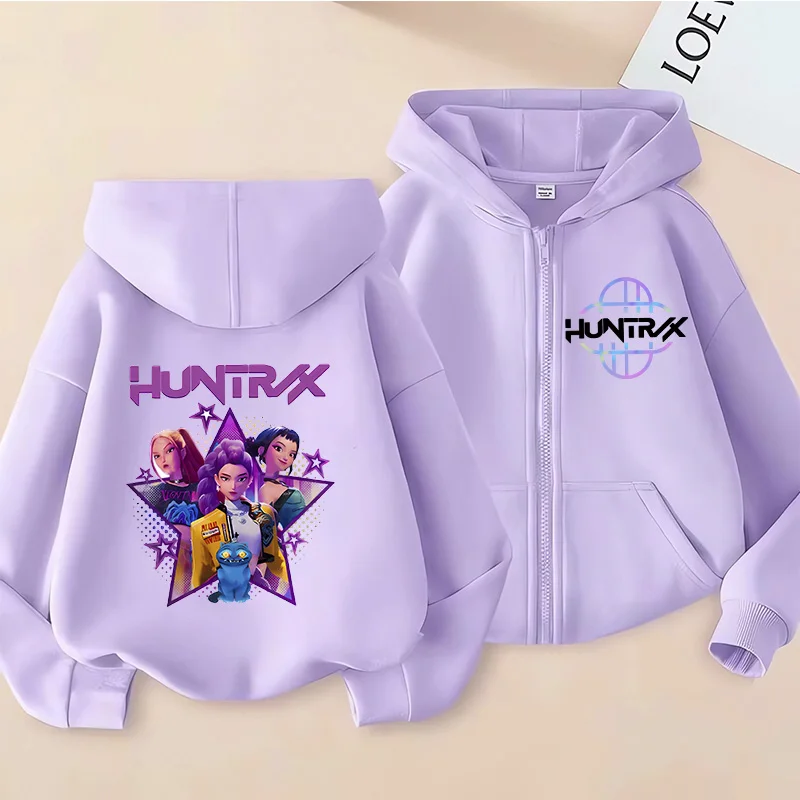 เสื้อฮู้ดซิป Y2k สไตล์ Kpop ลาย Demon Hunters เสื้อคลุมเด็ก เสื้อผ้าเด็กผู้หญิง เด็กผู้ชาย เสื้อฮู้ดซิป เสื้อคลุมลำลองสำหรับเด็ก