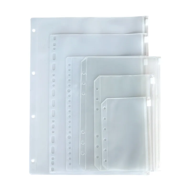 A6 A5 B5 PVC Transparent Bag Hand Book Storage Document Bag Information Bag Notepad Business Card Book Loose-leaf Bag