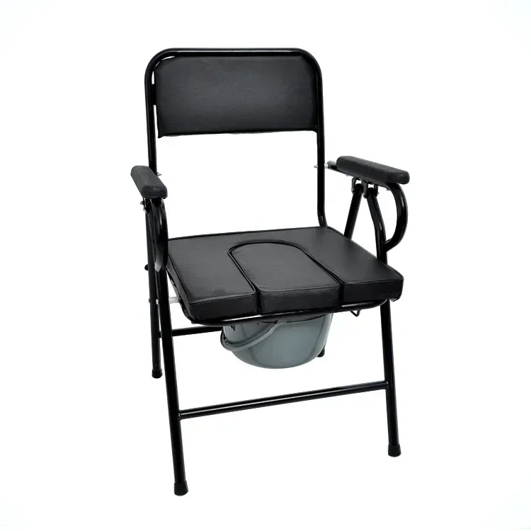 Silla de orinal de fábrica para ancianos, asiento de inodoro plegable y cómodo