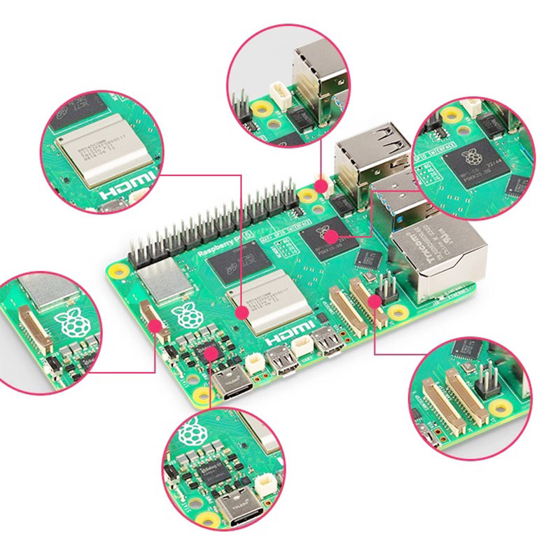 Oficial original raspberry pi 5 4gb 8gb ram placa de desenvolvimento caso ventilador refrigeração refrigerador opcional