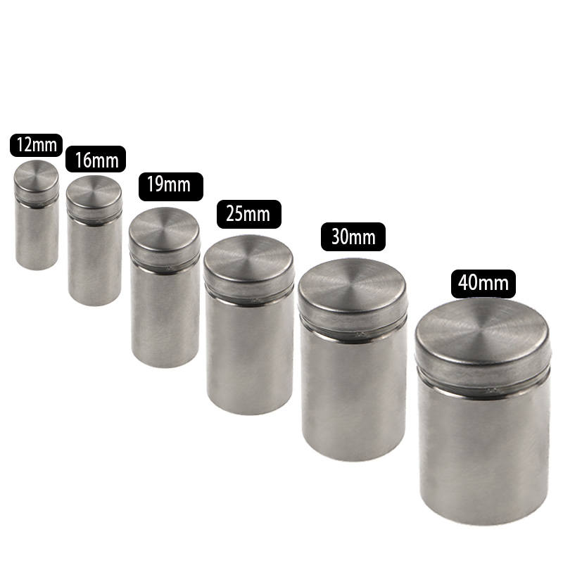 Clearance_10PCS Glass Fasteners 12mm Stainless Steel Acrylic Advertisement Standoffs Pin Nails Billboard Fixing Screws Hardware_