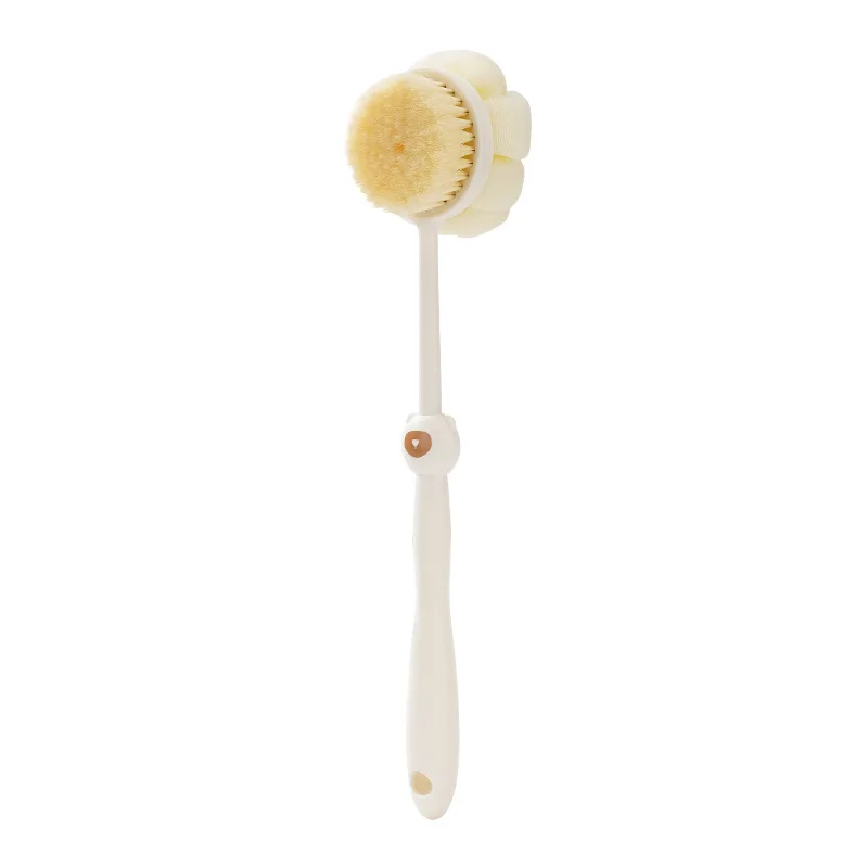 1pc doppelseitige Lange Griff Dusche Pinsel Reiben Zurück Pinsel Weichen Borsten Dusche Pinsel Reiben Schlamm Zu Entfernen staub Peeling Pinsel Werkzeug