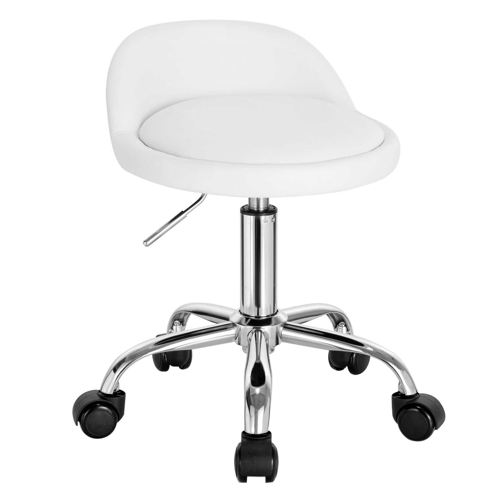 WOLTU – tabouret de bureau pivotant avec roulettes, chaise d'ordinateur réglable en hauteur avec dossier bas, tabouret de travail à bascule