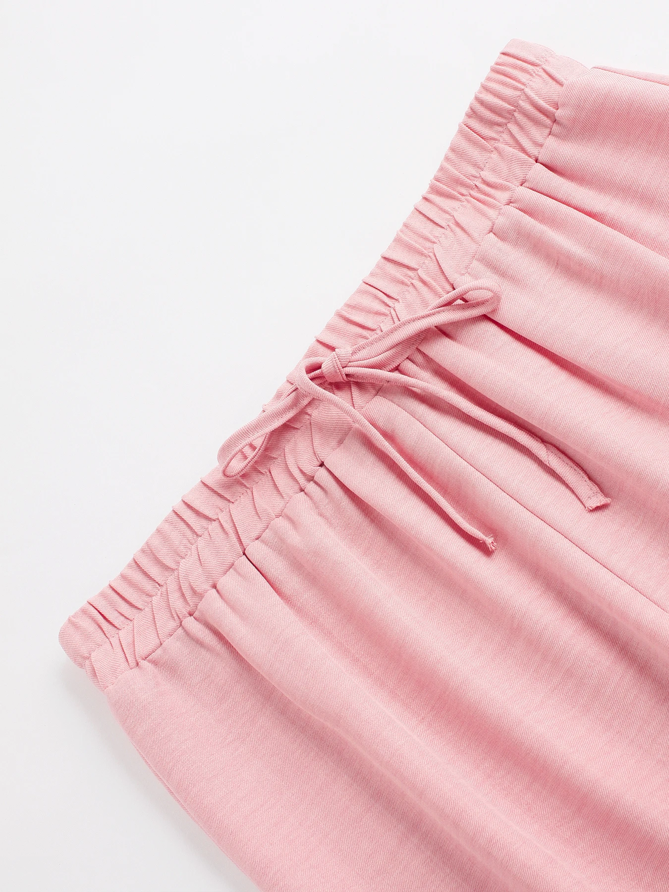 Zweiteiliges Set mit einfarbigem Hemd und Hose mit weitem Bein und Knopfleiste vorne, lässiges, langärmliges Blusenoberteil und Hose mit überschnittener Schulterpartie