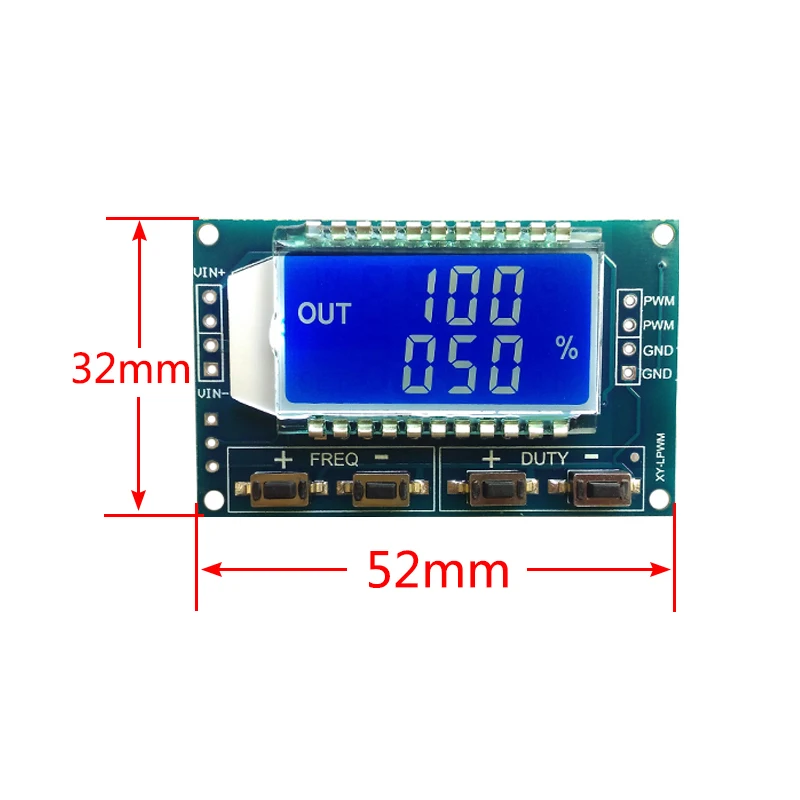 1Hz-150Khz Signal Generator PWM Board Module Pulse Frequency Duty Cycle Adjustable Module LCD Display 3.3V-30V 1Hz - 150Khz
