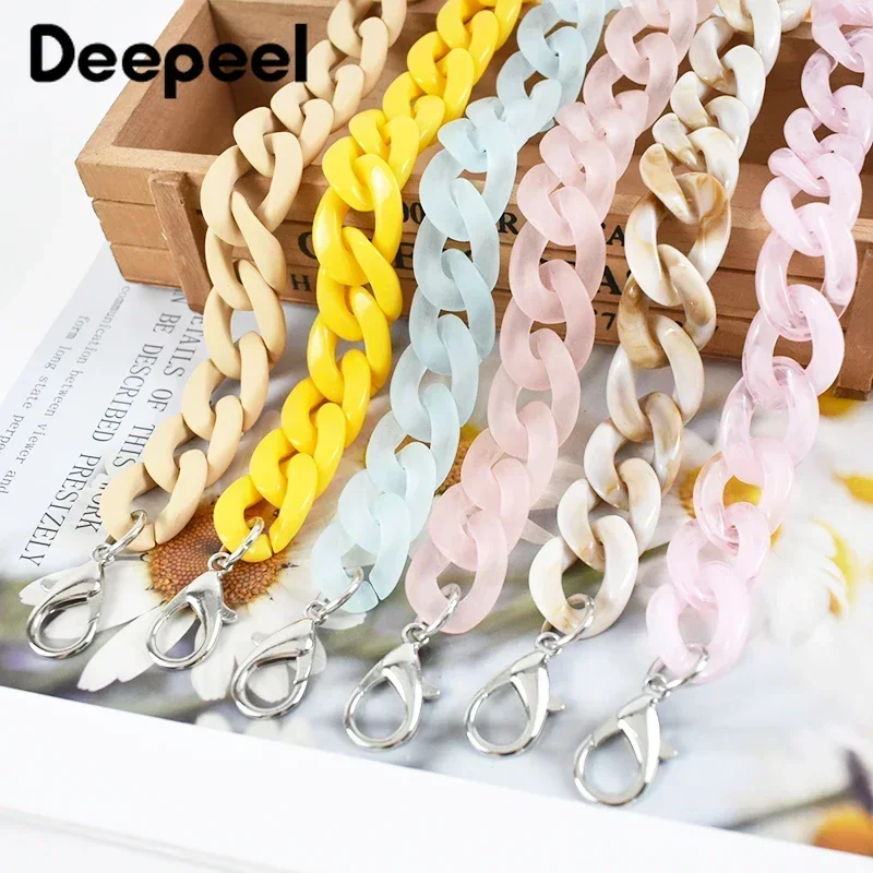 Deepeel 60cm Resin Chains for Women's Bag Shoulder Strap Acrylic Chain Purse Replace Handle Handbag Parts Hardware Accessories