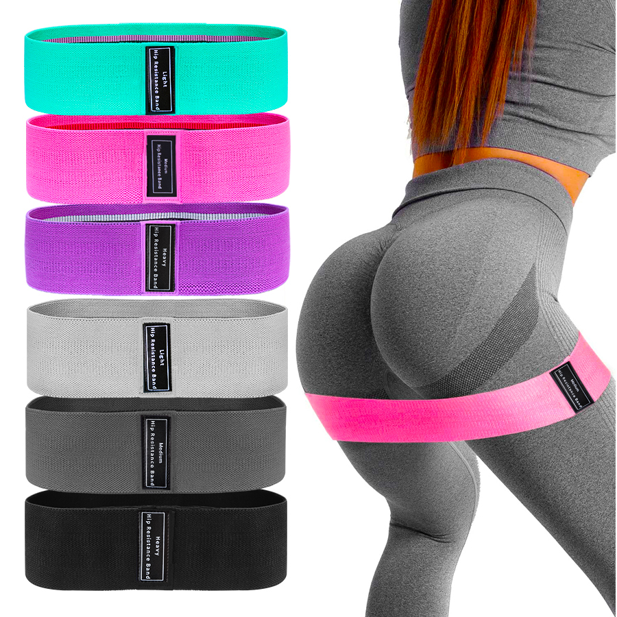 Bandas de resistencia de tela para glúteos y muslos, bandas elásticas para entrenamiento, círculo de sentadillas, tiras elásticas para Fitness, bucles, equipo de gimnasio y Yoga