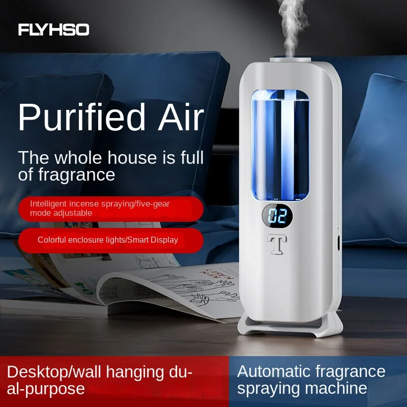 Automatische aromatherapiemachine en luchtbevochtiger met digitaal display en gekleurde lichten - Machine Office Home, en badkamer
