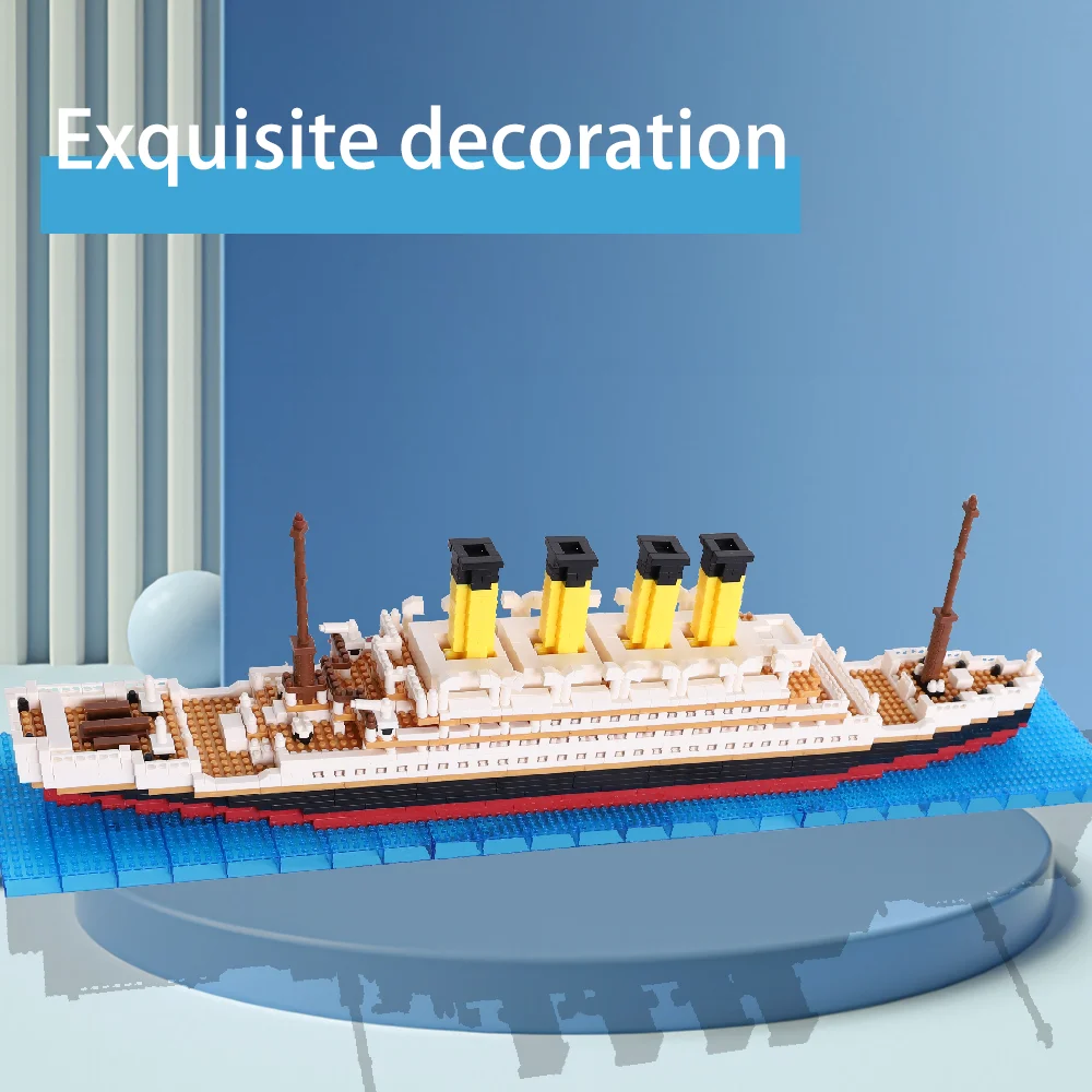 Building block assembly toy Titanic giant boy girl puzzle cruise ship model