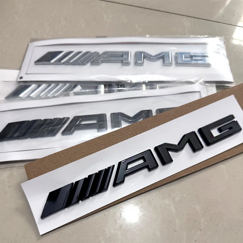 1pcs 3D Car Rear Trunk emblem Decal Letters Sticker For Mercedes Benz AMG A B C E G CLA W211 W203 W204 W210 W124 accessories