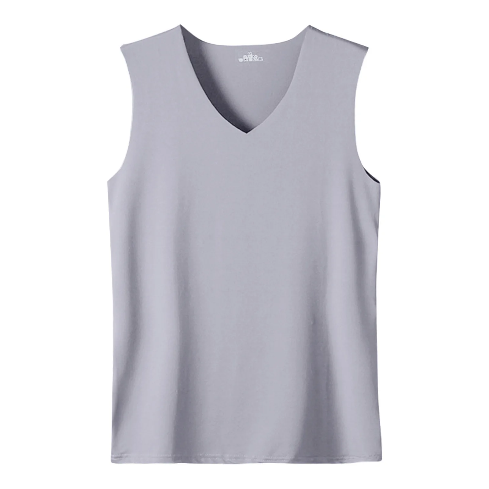 Colete sem mangas multicolor masculino, top fino e respirável com decote em v, seda gelada, sem traceless, verão