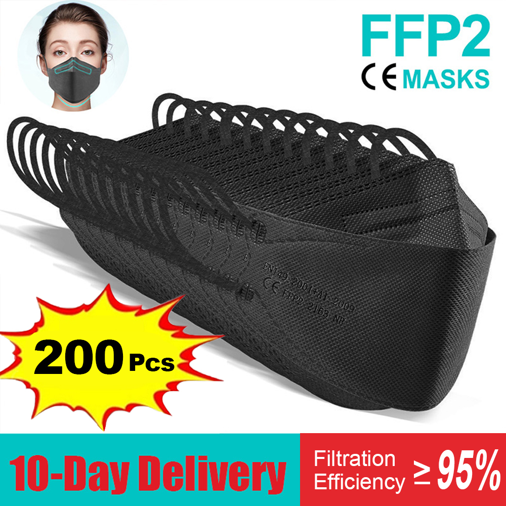 10-200 個 fpp2 魚マスク kn95 フェイスマスクマスク kn95 マスカリラ ffp2 homologadas kn95 certificadas mascherine ffp3 カラーマスク
