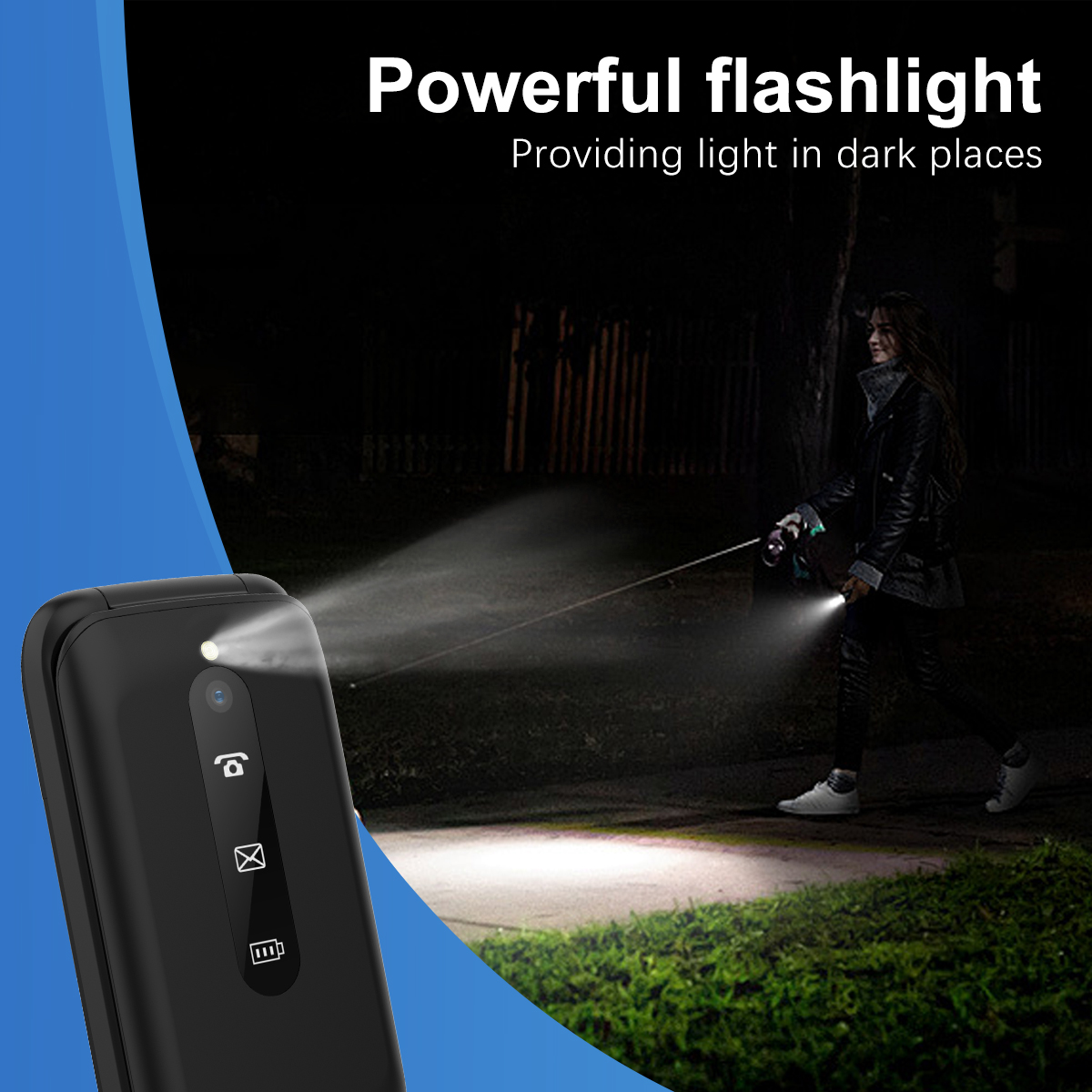 MKTEL M9 Flip Mobile Phone 2G 2.4" Display 1000mAh Battery Dual SIM Dual Standby MP3/MP4/FM Radio Unlocked Elderly Feature Phone