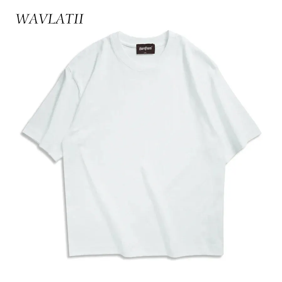 男性と女性のための半袖ラウンドネックTシャツ,無地,カジュアルでベーシック,ルーズ,オーバーサイズ,5半分の袖,綿100%,夏