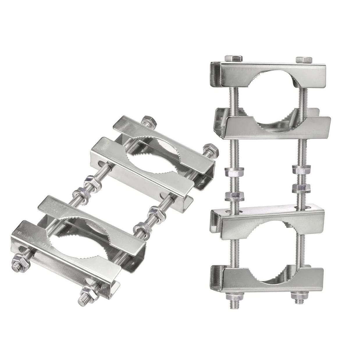Doppelantenne Mast Clamp Kit V Backenblock zu Mast Clamp Montagehalterung Halter für TV CB Ham Flag Post