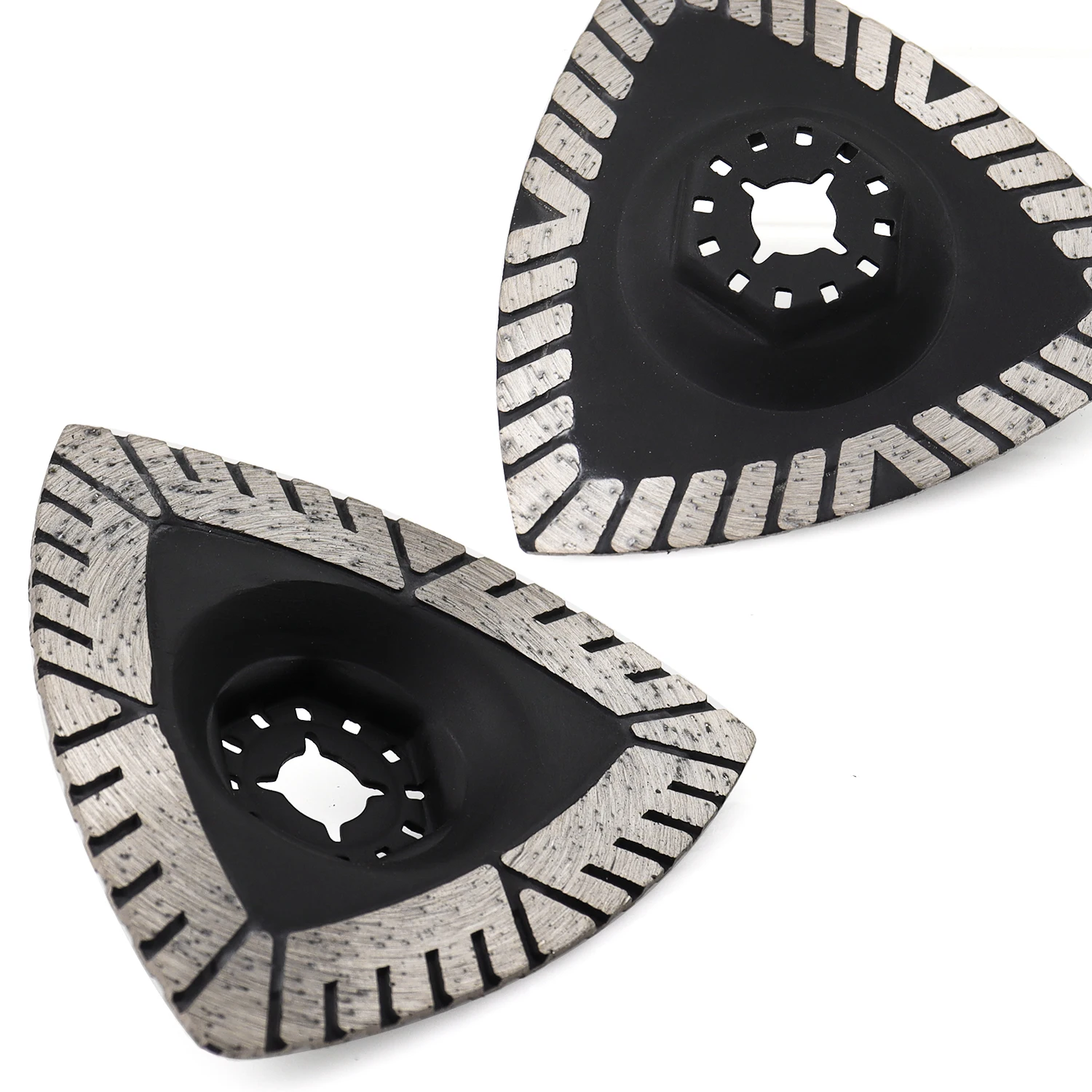 Z-LION 1 unidad de hoja de sierra triangular de disco de corte de diamante de 86mm para corte de mármol de azulejos de cerámica hojas de sierra multiherramienta escofina triangular