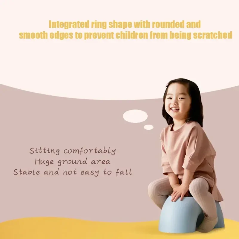 Taburete multiusos para niños: reposapiés con forma de arcoíris para uso en sala de estar y juguetes