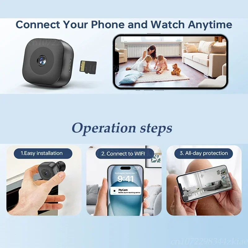 Xiaomi 8K Mini Security Camera High Definition Surveillance Cam with Full Color Night Vision WiFi Monitoring Waterproof  Motion