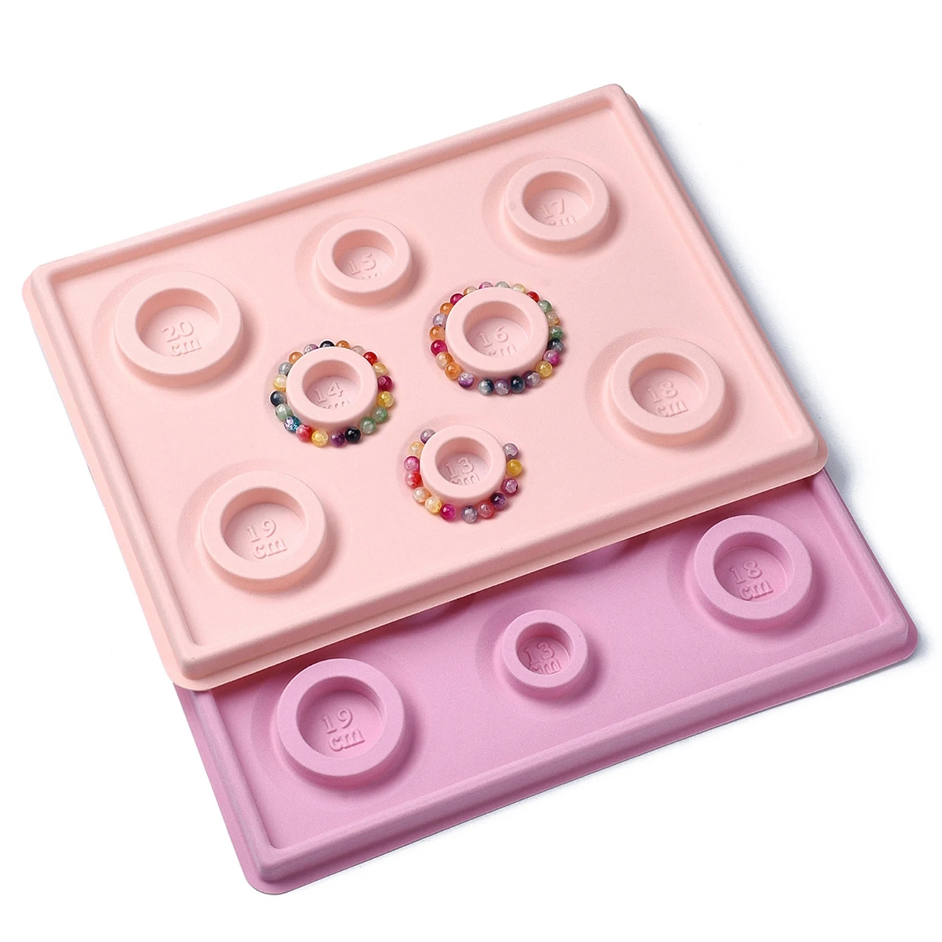 1 PC 8 Sizes Plastic Rectangle Bracelet Design Board, Plastic Bead Design Boards For DIY Beading Tool