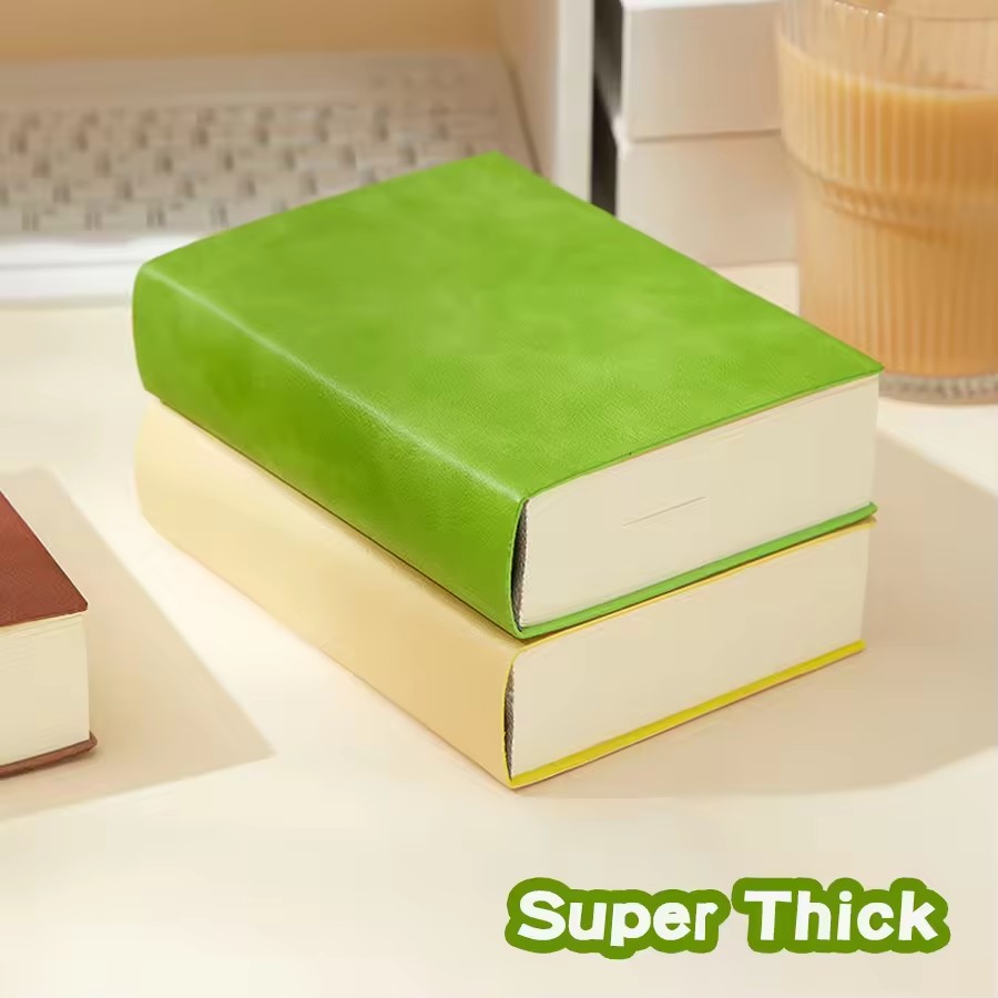 슈퍼 두꺼운 노트북(640페이지) A6 창의력 문구류 빈 노트패드 Pu 커버 학교 사무용품(스케치 및 그래피티)