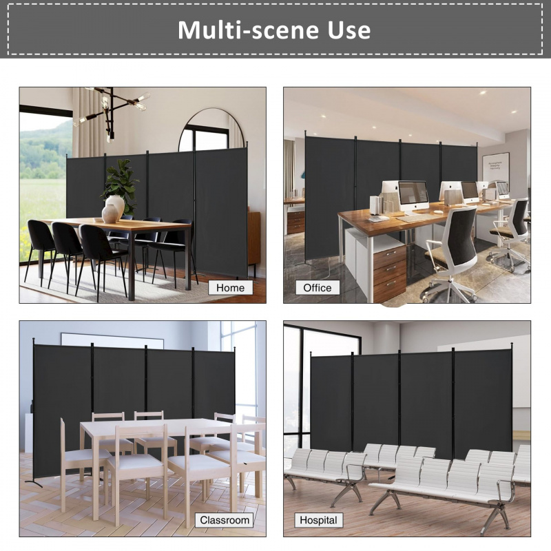 3Iron Office Screen Wholesale Push-Pull Mobile Office Hotel Partition Screens Folding Screen Simple Solid Color