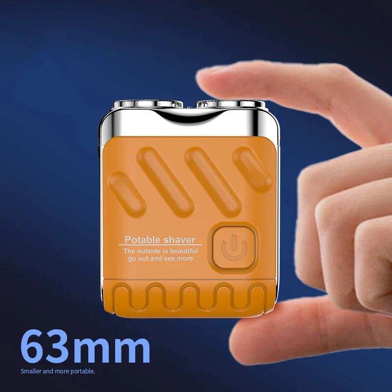 Men's Mini Rotating Double Head Magnetic Shaver USB Charging Portable Travel Shaver