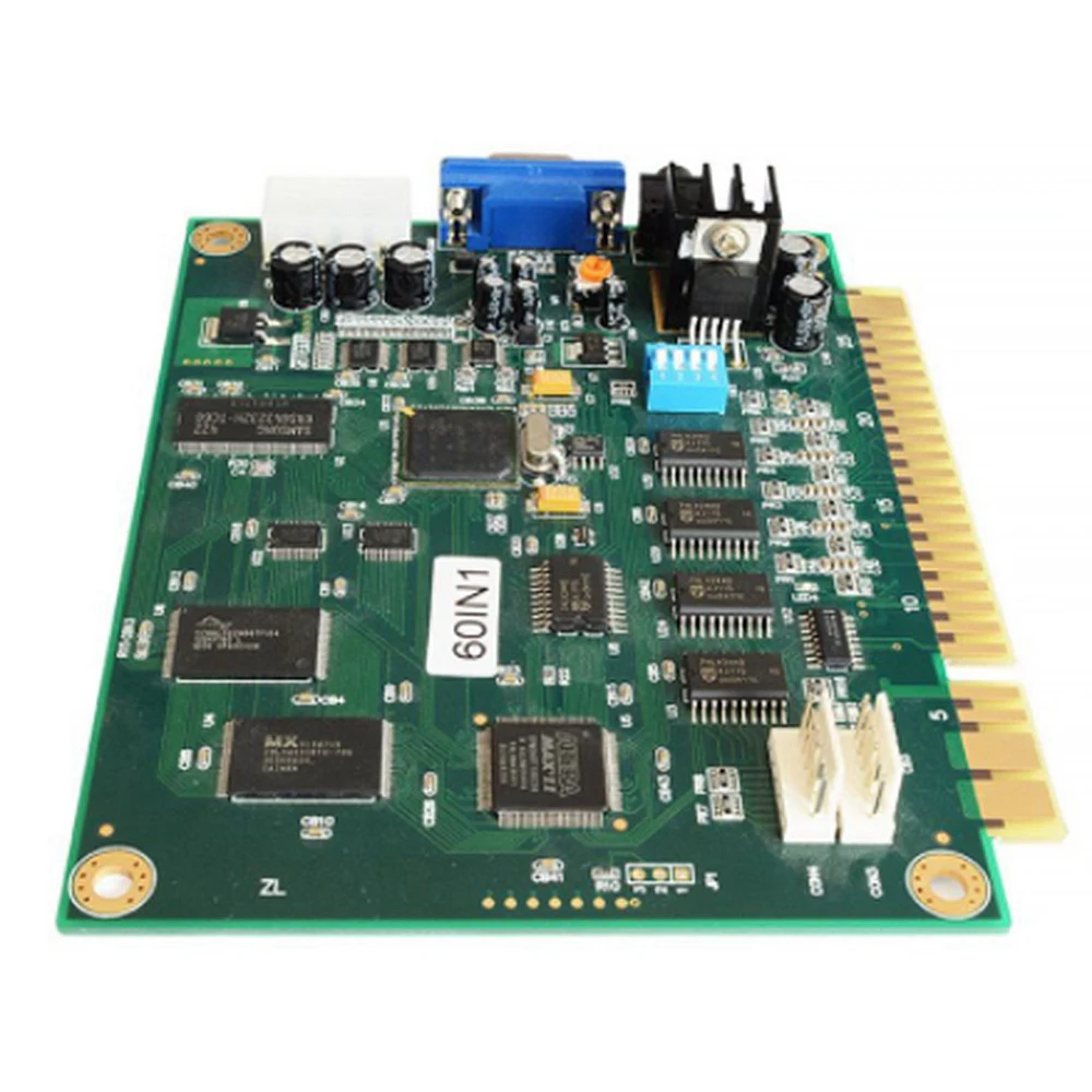 BABQ 60 em 1 Multicade PCB Board Arcade Classic Game Board CGA VGA Output Game Board Horizontal Durável para Jamma Arcade