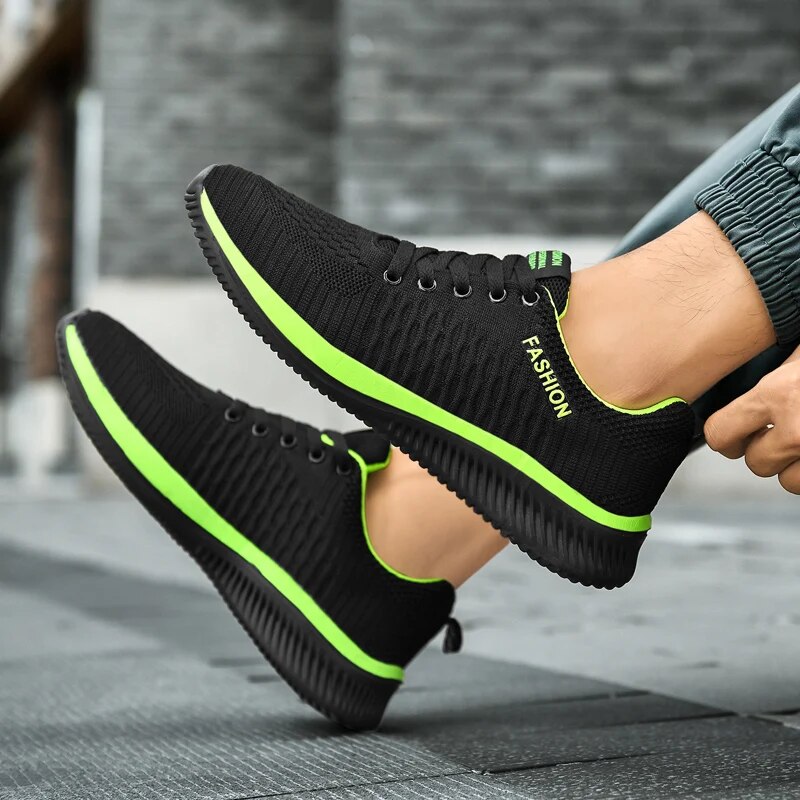 Männer Laufen Gehen Stricken Schuhe Mode Lässig Männer Turnschuhe Atmungsaktive Sport Sportlich Gym Leichte Laufschuhe