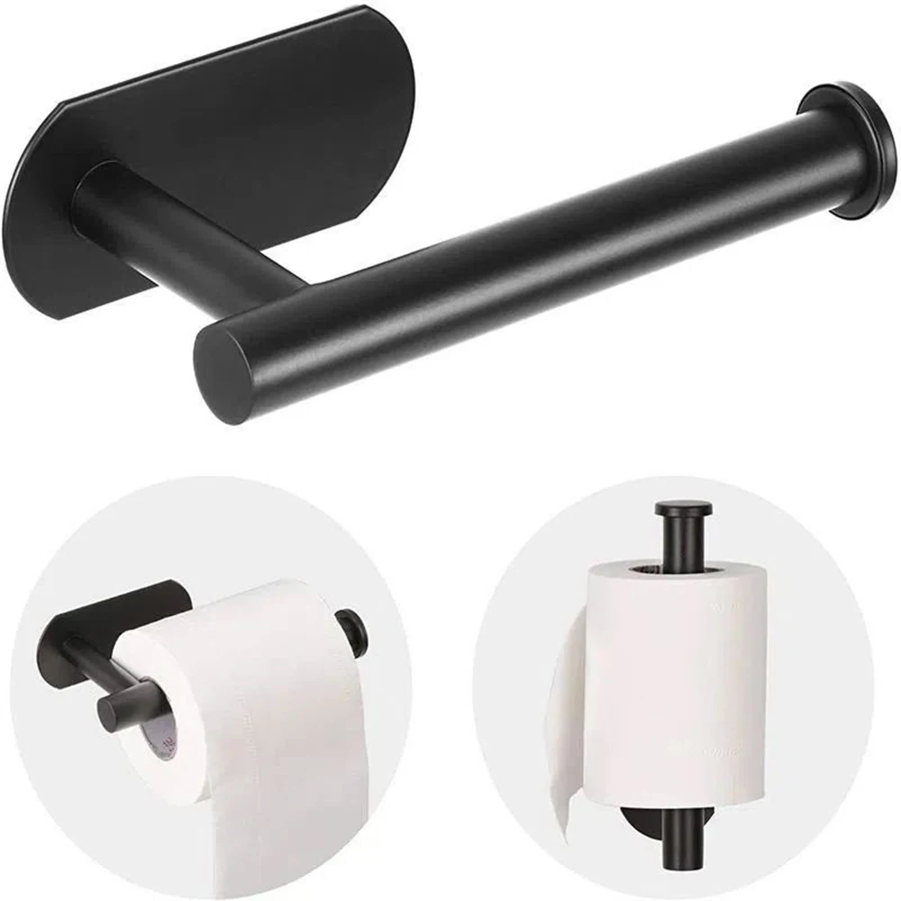 Portarotolo per carta igienica senza foratura per bagno e bagno Portarotolo in acciaio inossidabile Portarotolo per montaggio a parete senza perforazione