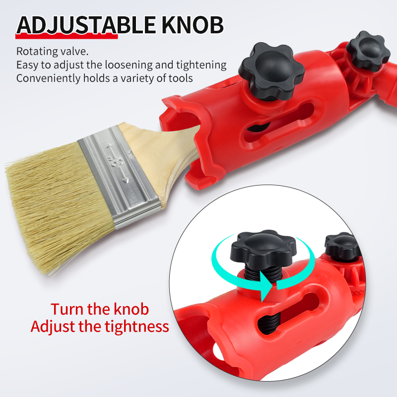 แปรงทาสีExtenderลูกกลิ้งทาสีเสาขยายเครื่องมือหนีบTelescopic Rodสีจับเครื่องมือสําหรับภาพวาดเพดาน