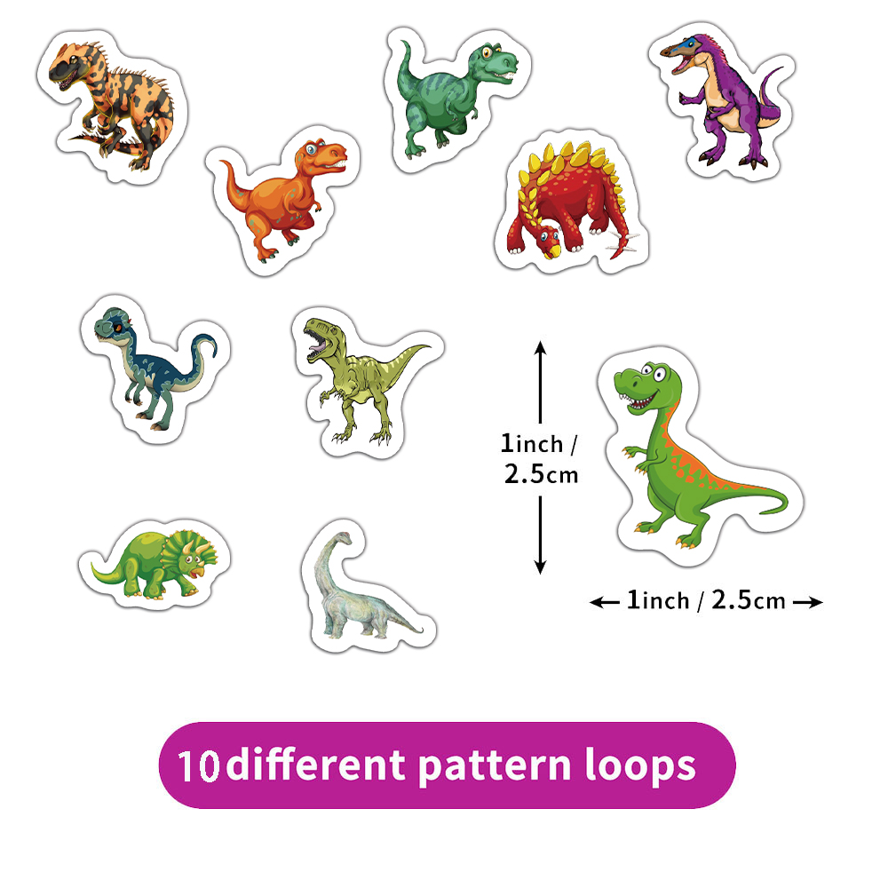 500 pçs criativo explosivo dinossauro rolo adesivos decorativos série de presente etiquetas notebook adesivo à prova dwaterproof água adesivos