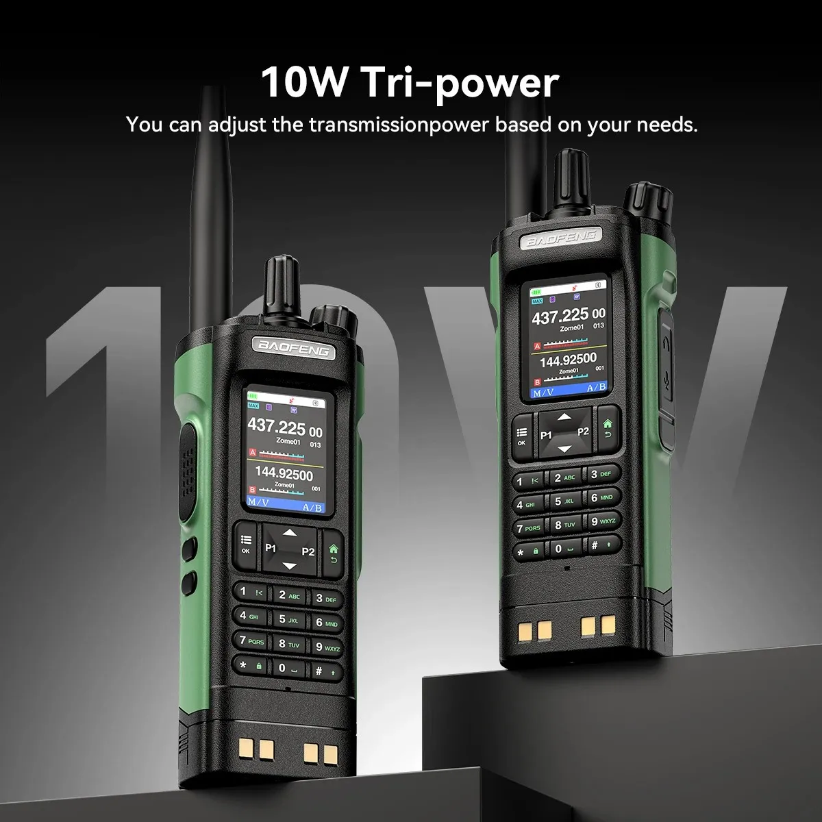 BAOFENG UV32 Walkie Talkie GPS multibanda Bluetooth programación inalámbrica AM FM copia frecuencia NOAA Ham de largo alcance Radio bidireccional
