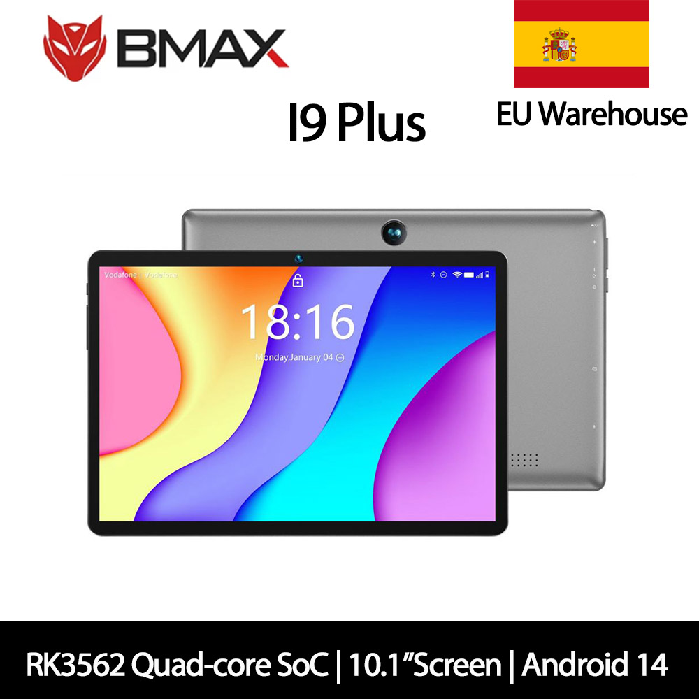 Bmax crianças tablet i9 plus android 14 gpu g522ee 8gb ram 64gb rom 10.1 Polegada allwinner rk3562 quad core porta tablets pc wifi 6