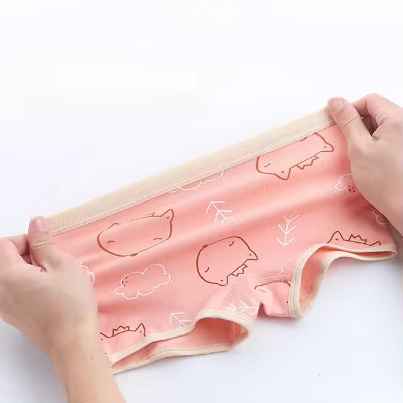 4PCS Mädchen Baumwolle Höschen Sommer Kind Dünne Atmungsaktive Cartoon Briefs 2 + y Junge Kinder Unterwäsche Kleinkind Antibakterielle Knickers