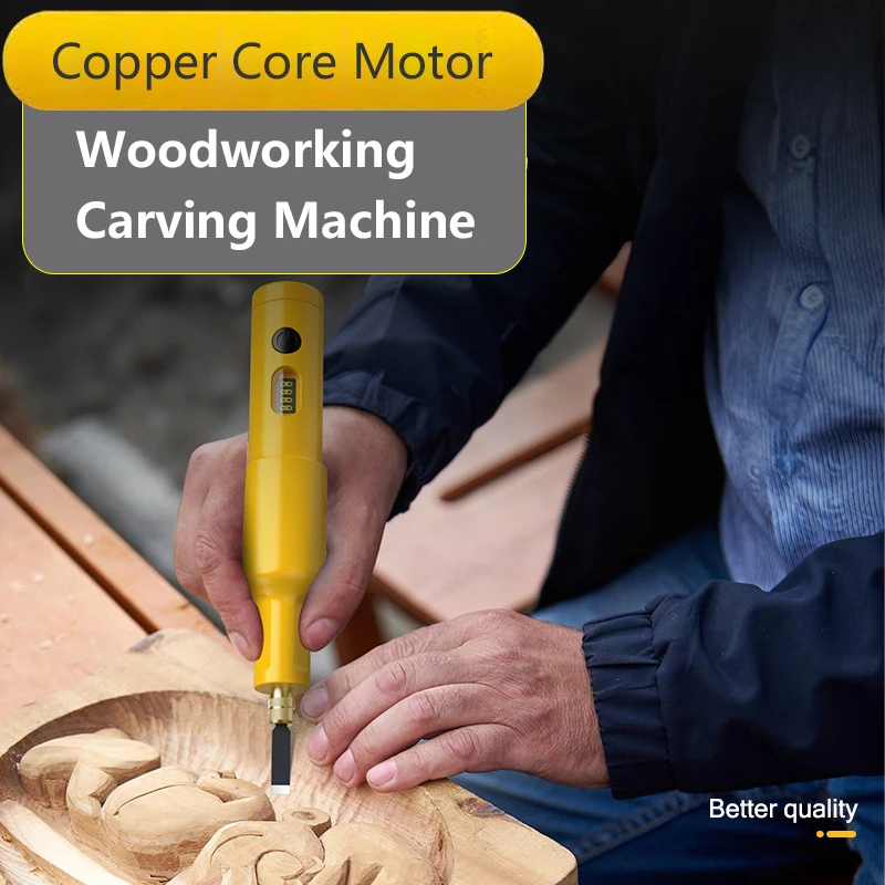 40W USB Cordless Electric Carving Knife Tool Woodworking Root Sculpture Carpenter Chisel Wood Lithium Electric Chisel Set