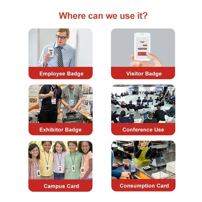 Eink Epaper Badge Exhibition Participation Pass Employee badge Powerless Digital NFC Display IC Card Name Tag