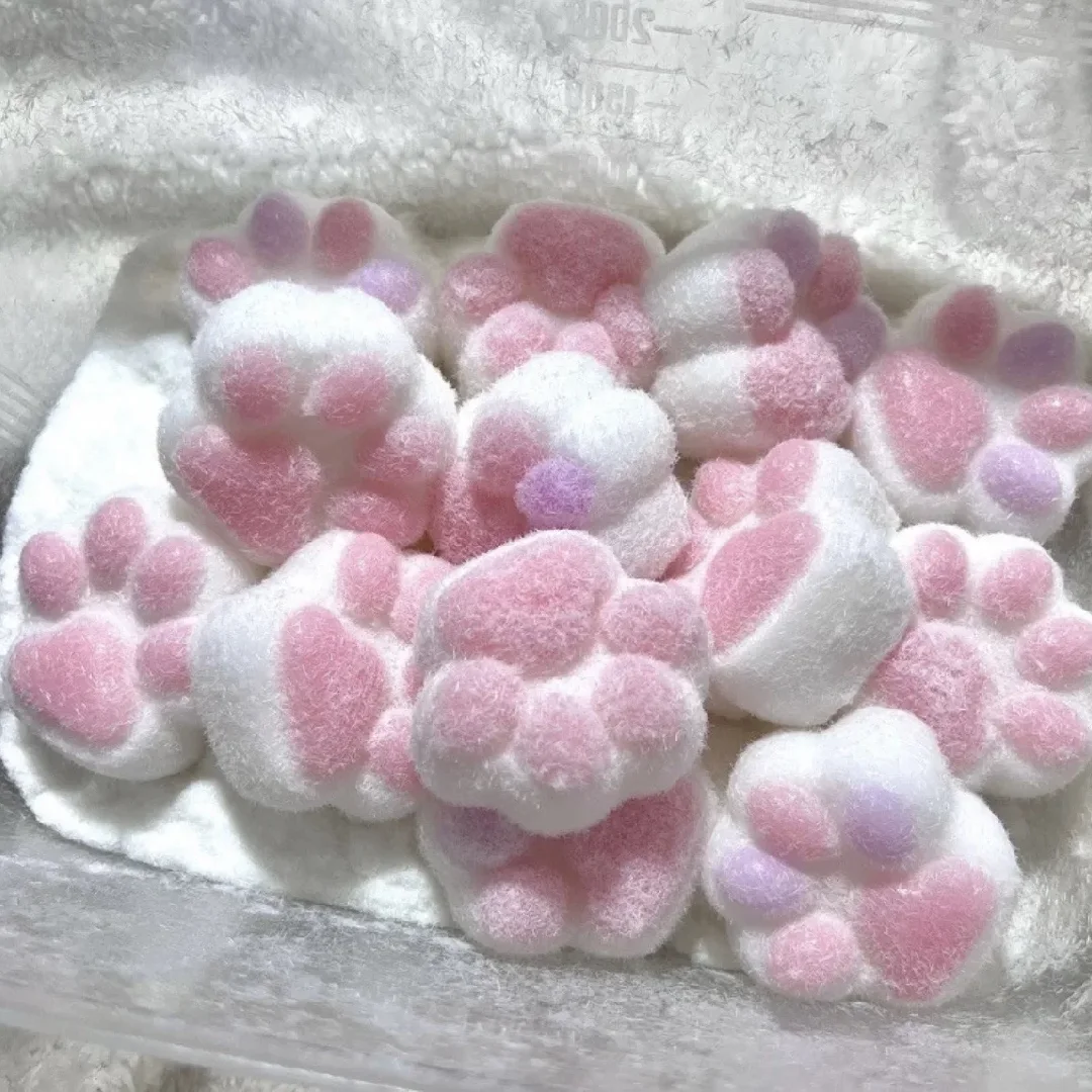Mochi Taba Squishy ใหม่ Fidget ของเล่น Mini Kawaii Plush Cat Paw ซิลิโคนขนาดเล็ก Cat Paw น่ารักสีชมพูแมวเท้า