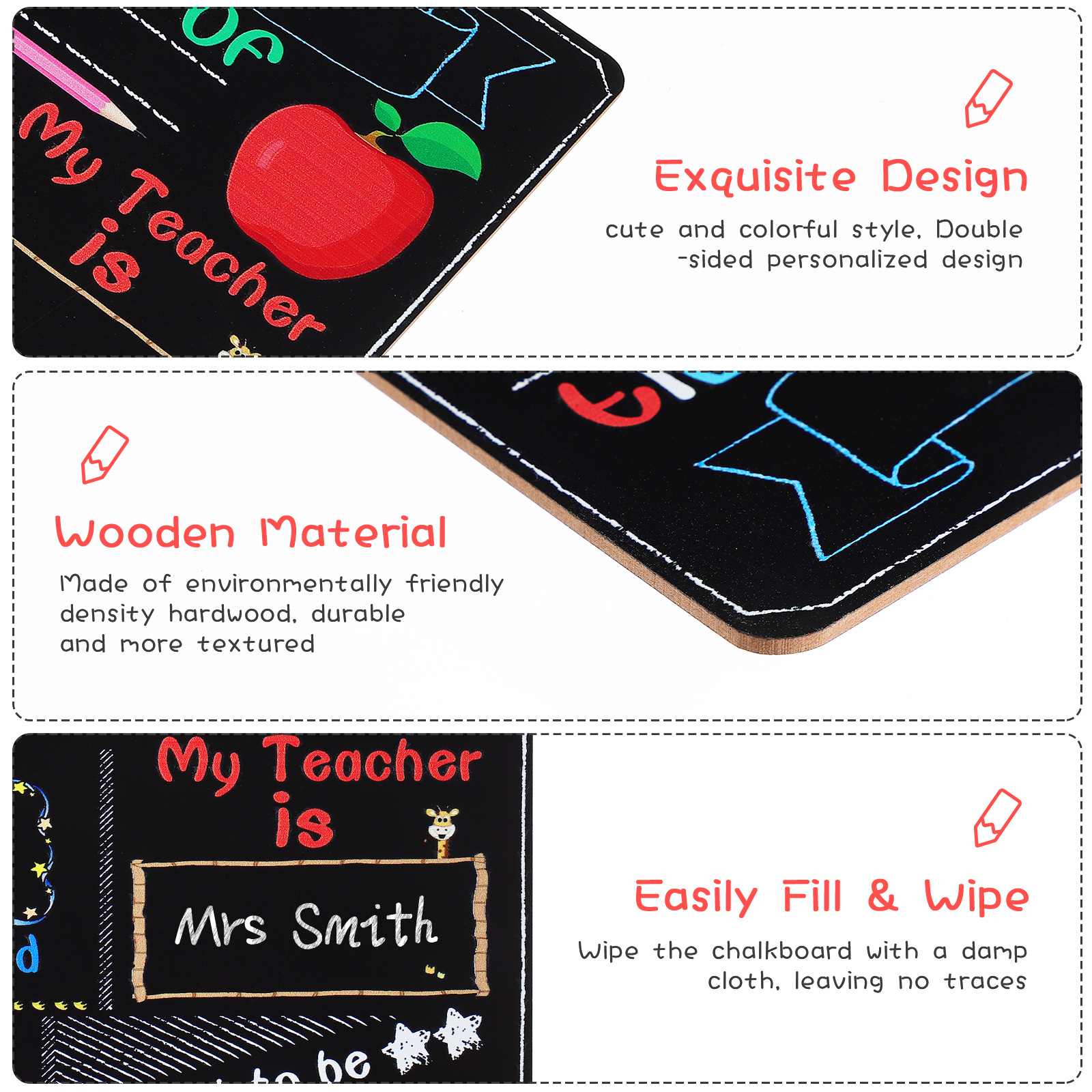 Double Sided Blackboard Student Small Chalkboards Practical Message Board Decorative Blackboard School Chalkboard Sign