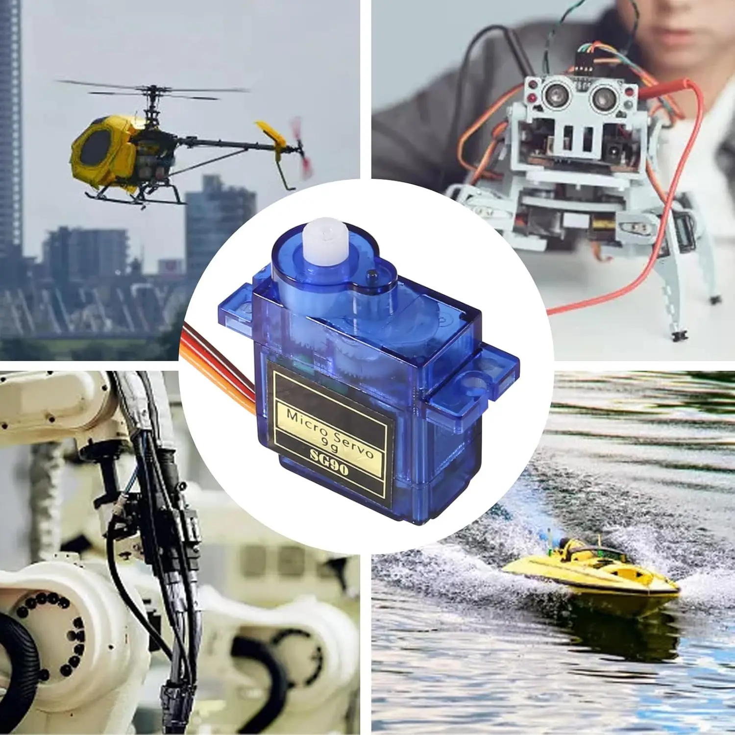 Aokin Sg90 Servo Motor Micro 9g 180 360 Degree Mount Sg90 Kit Without Metal Gear Pro Rc Car Toy Airplane Arduino Uno Diy