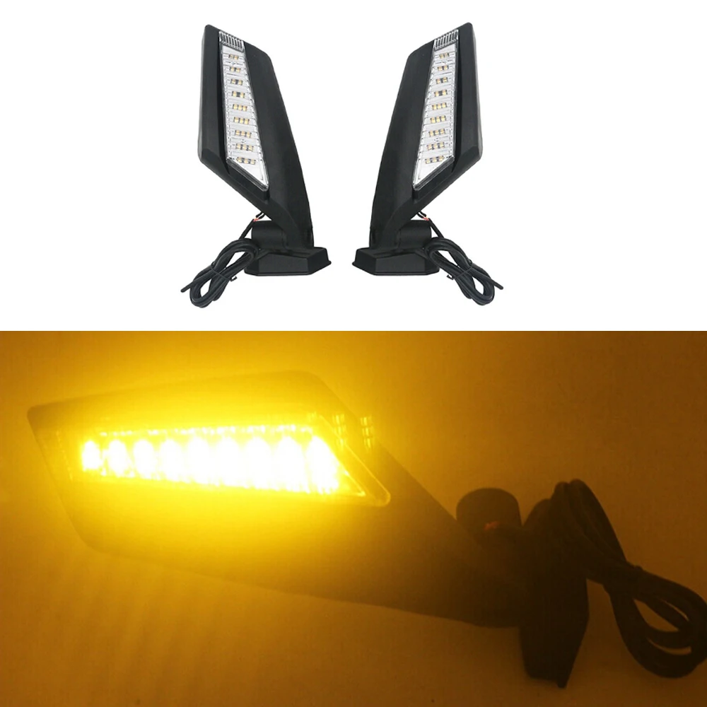 2 uds espejo retrovisor UTV con luz LED de intermitente para Bombardier Can-Am Maverick X3 Turbo(R) 2017-2020