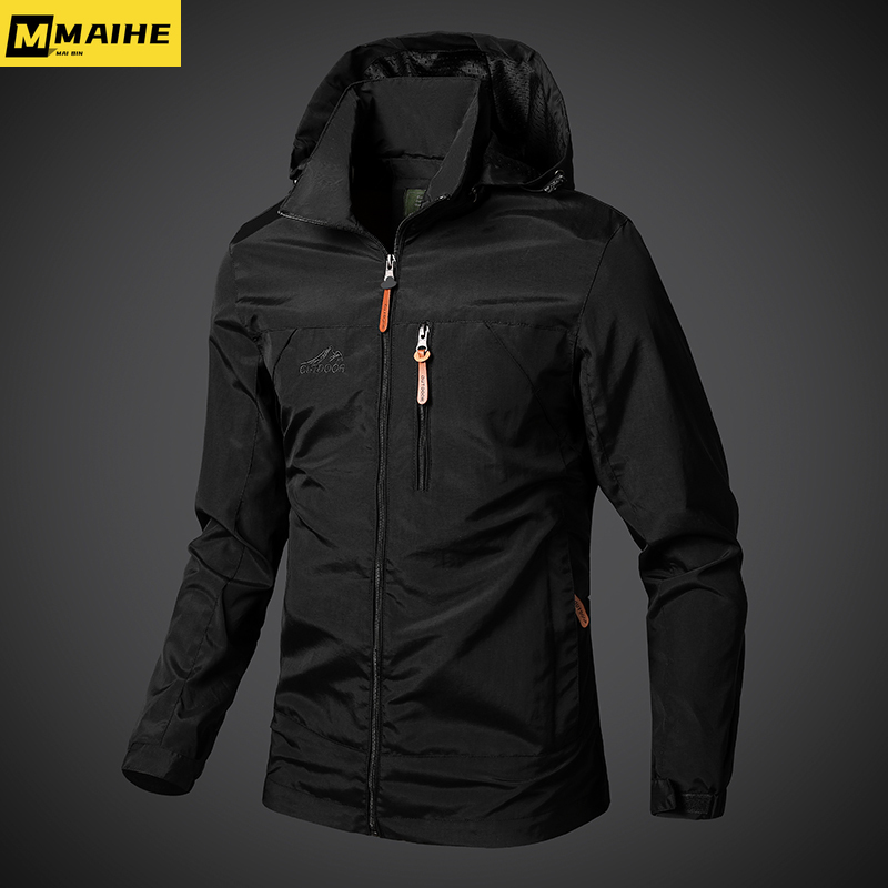 Giacca a vento da uomo Giacche Cappotto militare impermeabile con cappuccio Uomo Nuove giacche da combattimento Uomo Autunno Escursionismo all'aperto Ciclismo Bomber Outwear