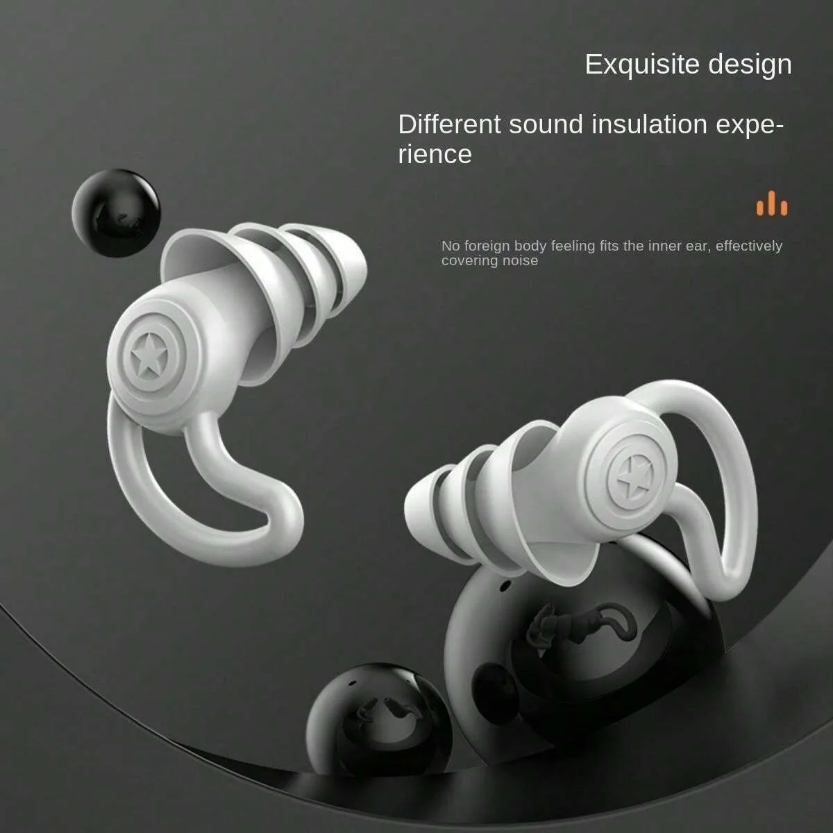 Reusable Earplugs, Soft silicone, suitable for a variety of scenarios 3-Layer Silicone EarPlugs for Swim