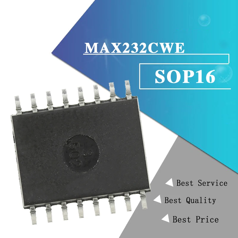 10PCS MAX232CWE Schwarz kunststoff schutzhülle Für SOP-16 wide body RS232 transceiver interface patch