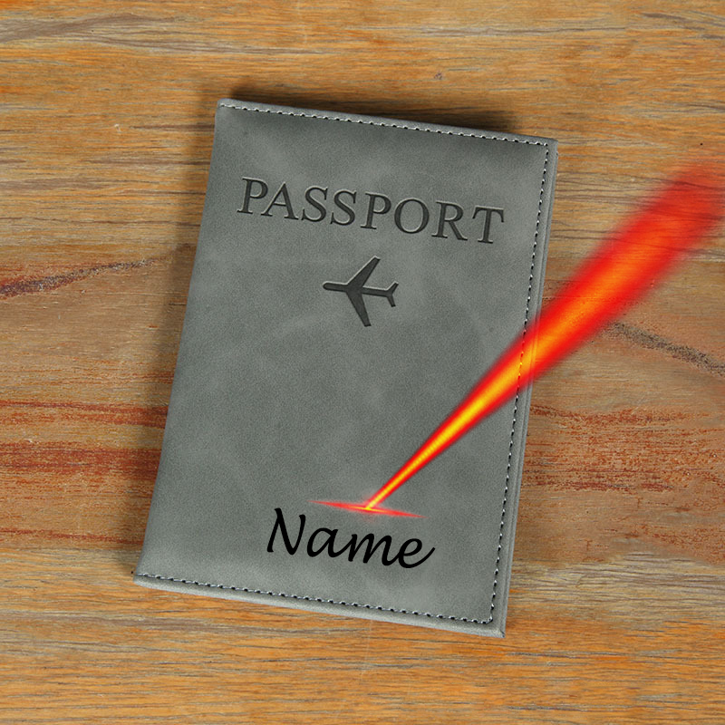Laser Engarving Name Passport Cover Travel Wallet Pu Case for Passports Passeport Personnalisé Names Number